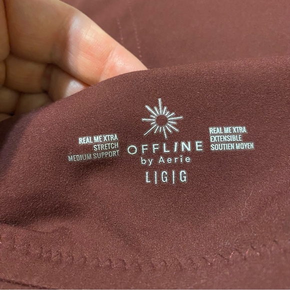 {OFFLINE By Aerie} Red/Burgundy Sport Bra - Size Large - Picture 11 of 16